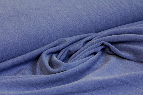 Bekleidungsstoff "Wool Touch"-kobalt melange