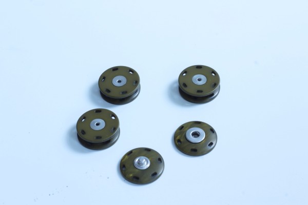 Annähdruckknopf Kunststoff-Durchmesser 2,8 cm-oliv