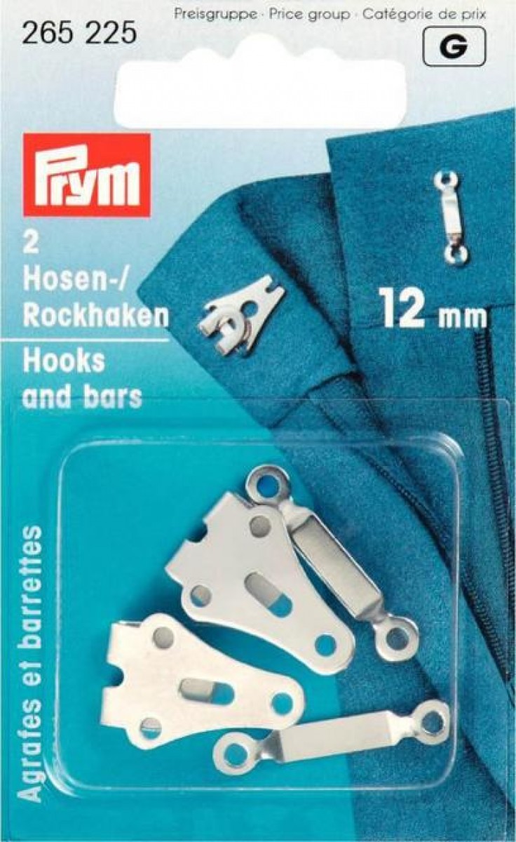 Hosen-/Rockhaken-12 mm-silber
