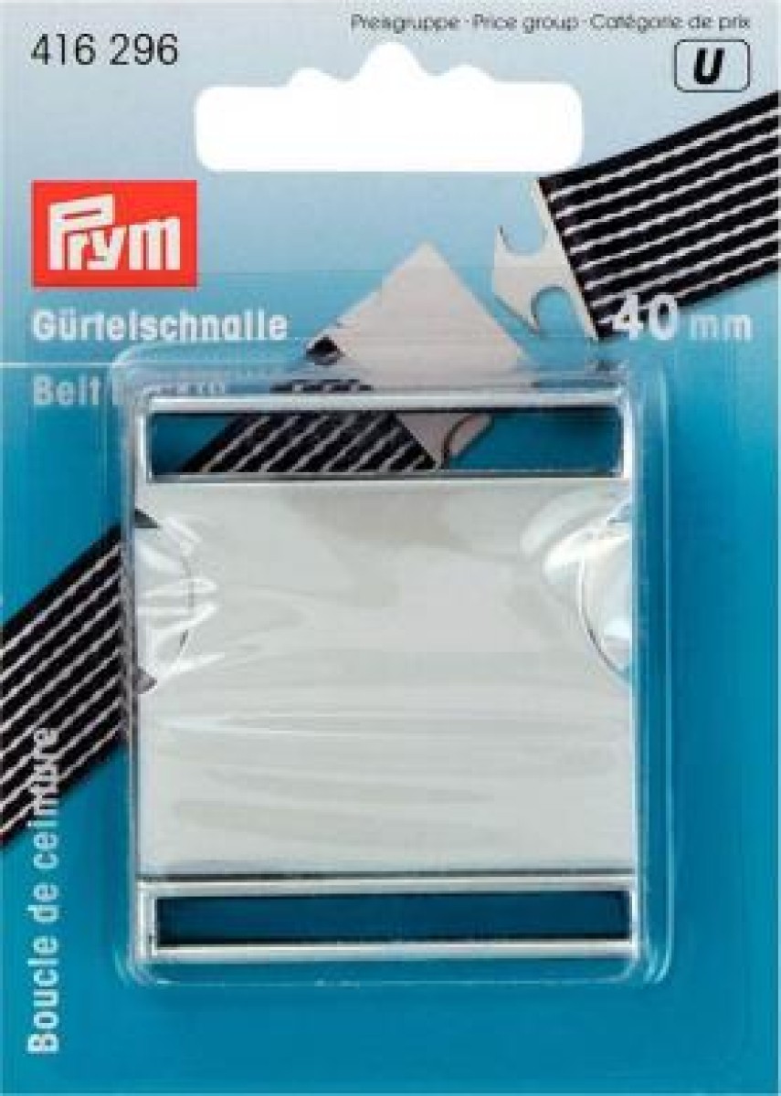 Prym-Steckschnalle-40 mm-silberfarbig matt
