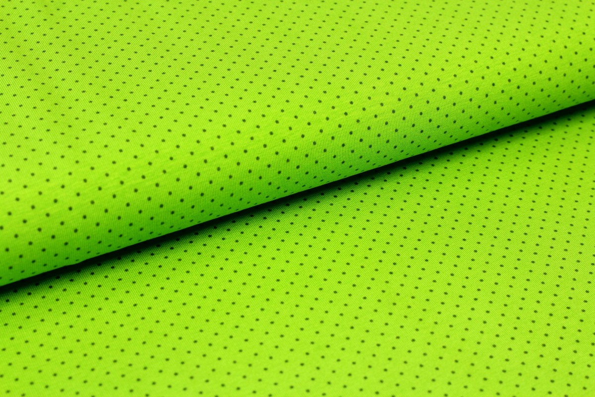 Jersey Minipunkte-Tupfen-Punkte-grasgrün-dunkelgrün